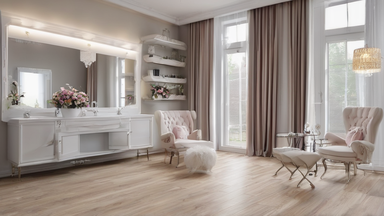 Nowoczesny salon z eleganckimi sofami w jasnym pomieszczeniu z dużymi oknami i roślinami doniczkowymi